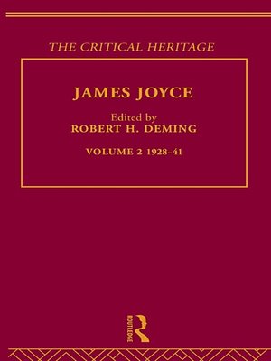 cover image of James Joyce. Volume 2